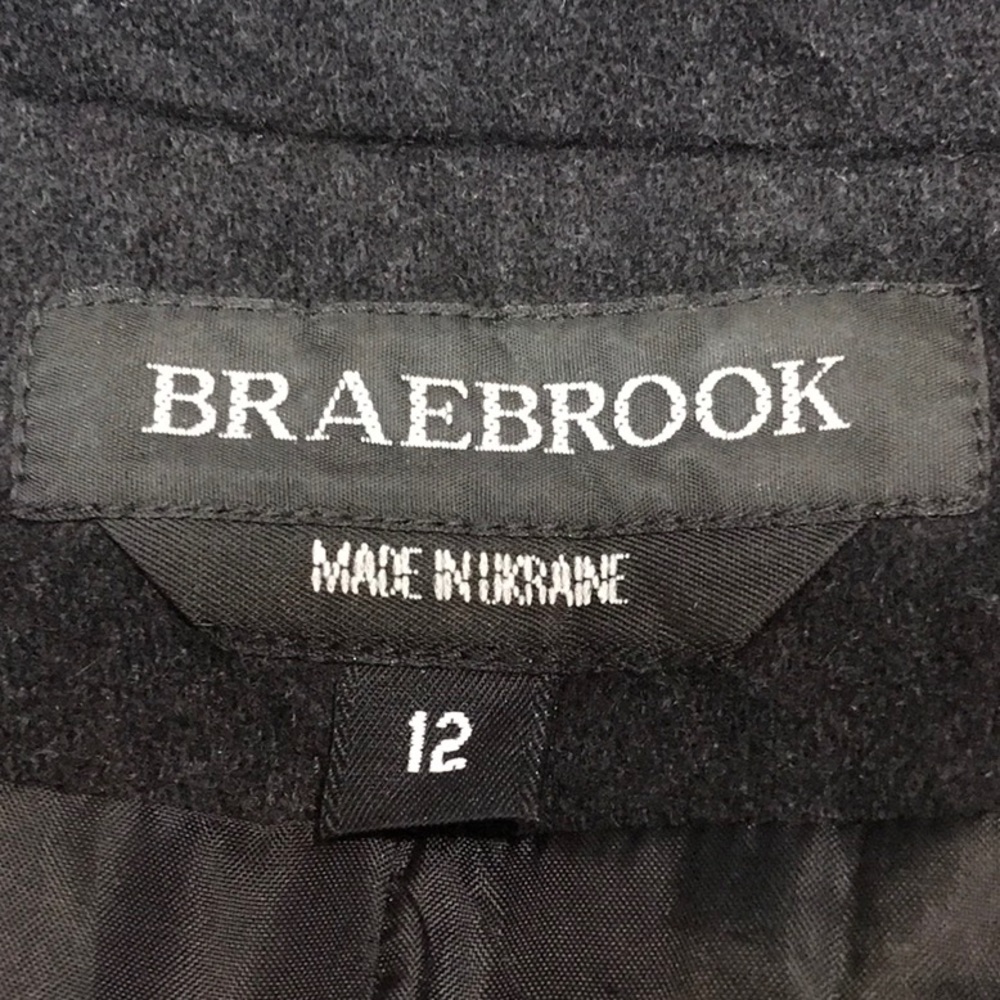 Vintage Braebrook 100% Wool Lined Basic Black Jac… - image 6
